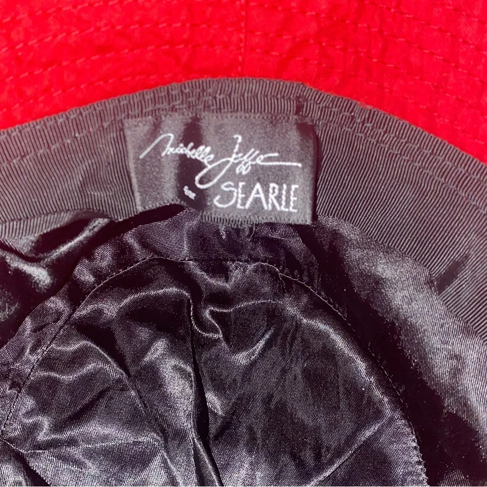 Vintage 90’s Searle Red Cotton Lined Bucket Hat Coastal Prep Minimalist
